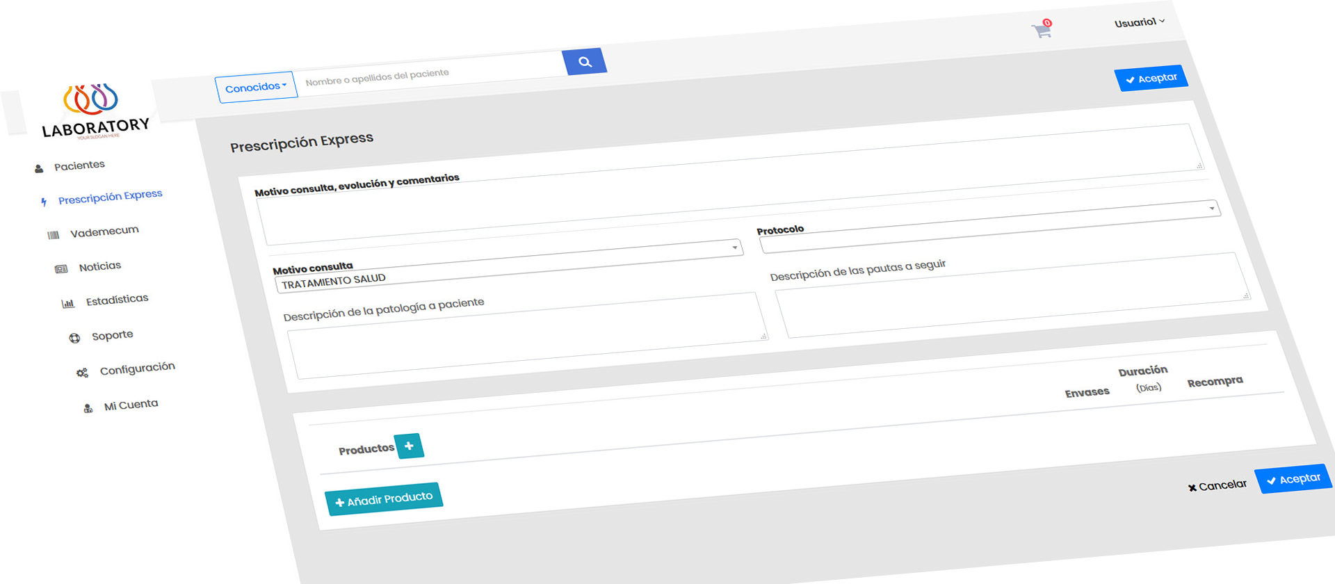 Prescripción Farmatool